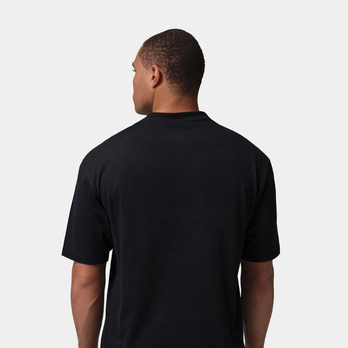 Embroidereed Jumpman Mens Short Sleeve Shirt (Black/White)