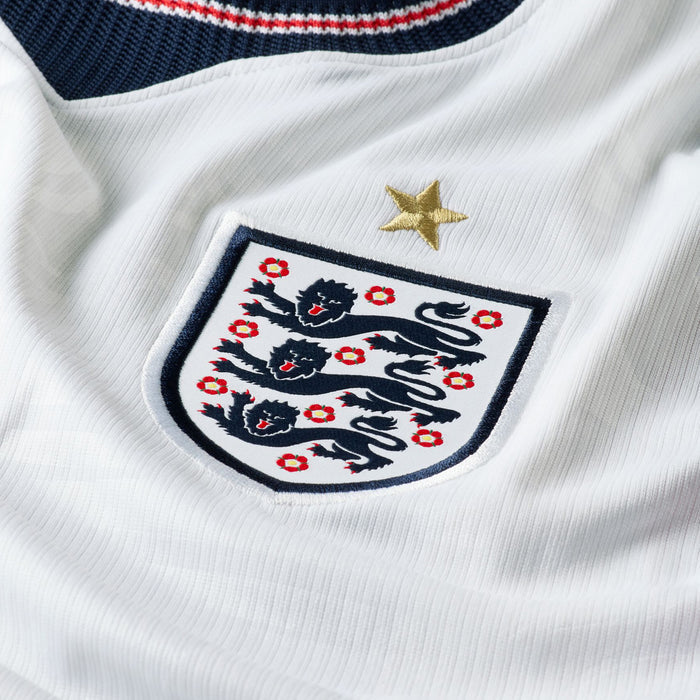 England 2026 Stadium Home Dri Fit Soccer Replica Mens Jersey (White/Speed Red/Obsidian/Obsidian)