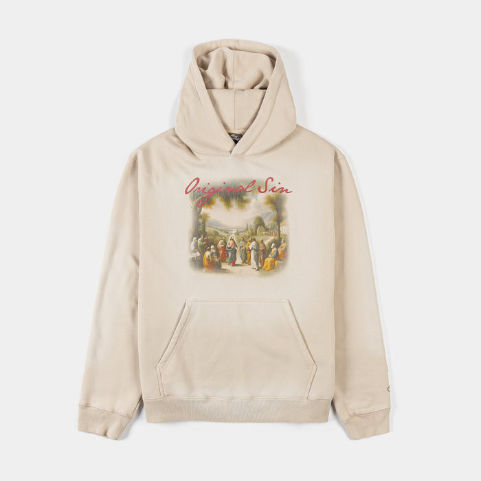Even The Blind Pullover Fleece Mens Hoodie (Beige/Black)
