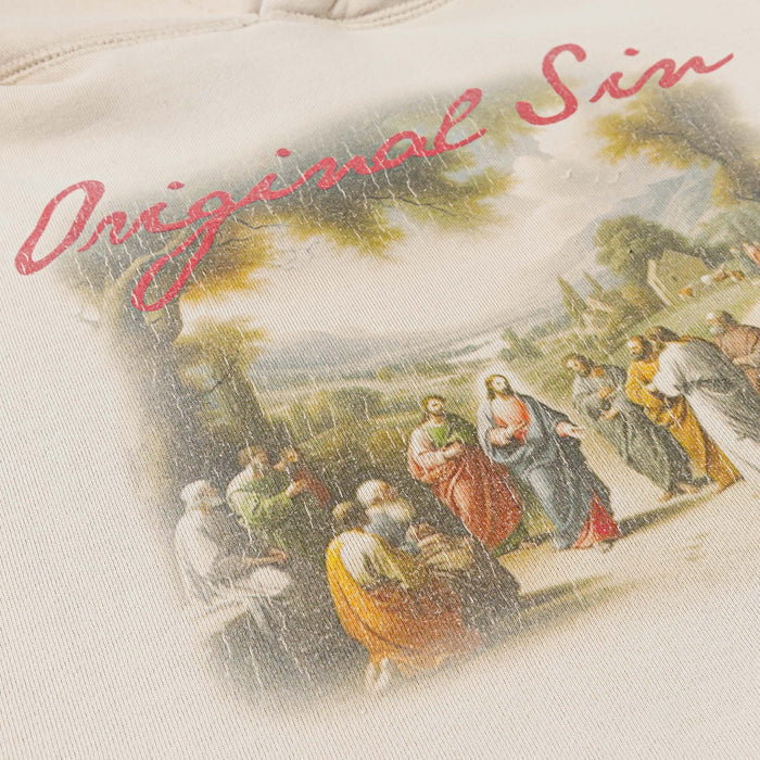 Even The Blind Pullover Fleece Mens Hoodie (Beige/Black)