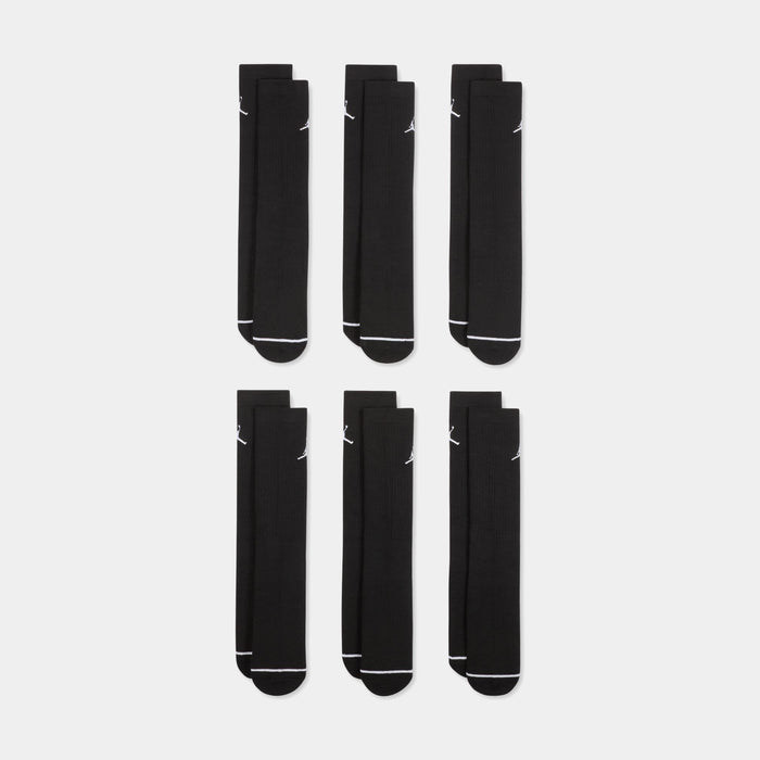 Everyday Cushioned 6 Pack Crew Mens Socks (Black/White)