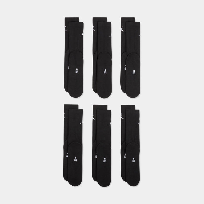 Everyday Cushioned 6 Pack Crew Mens Socks (Black/White)
