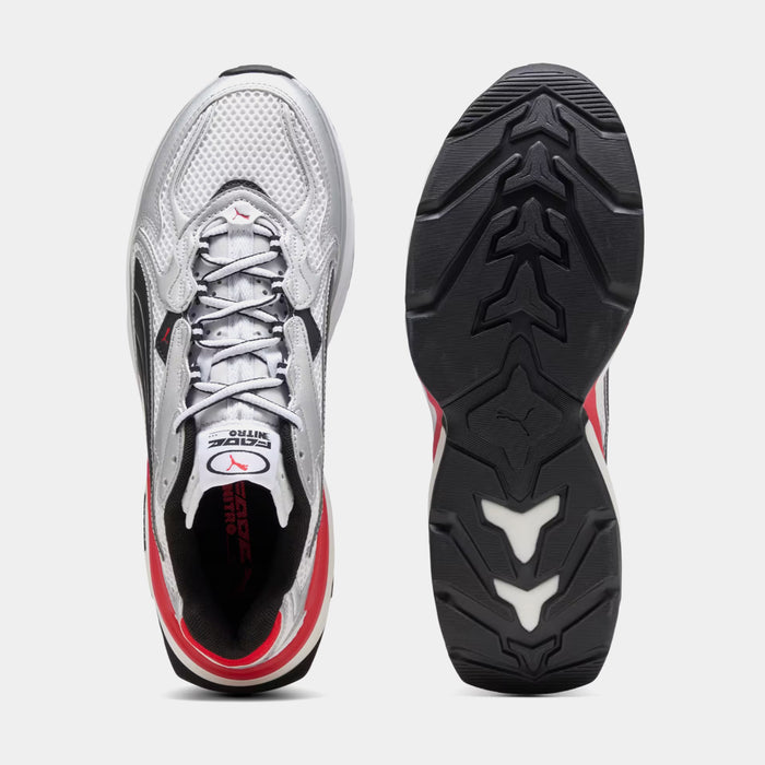 Fade Nitro Mens Running Shoes (Puma Silver/Puma White/For All Time Red)