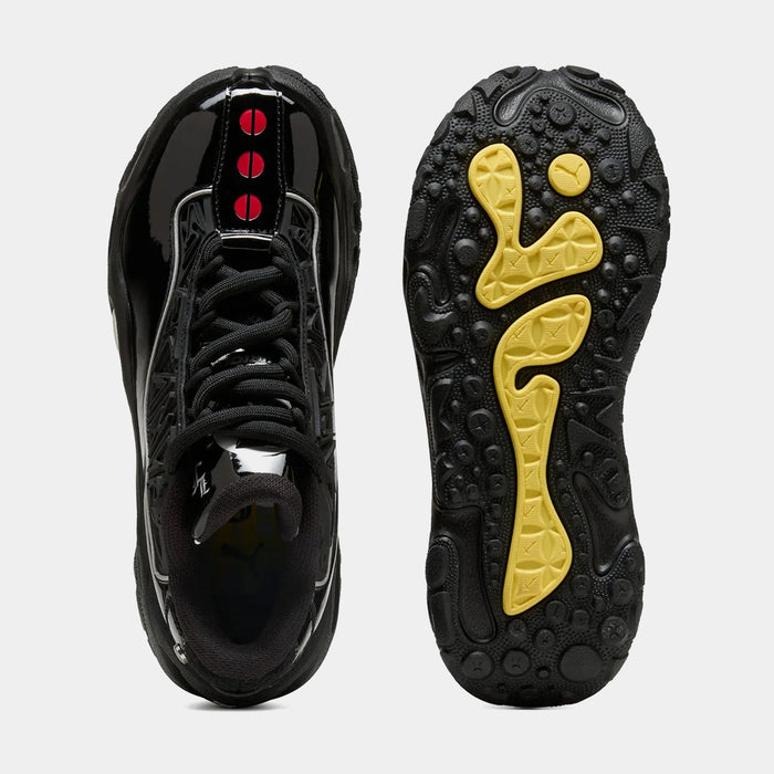 Fast & Furious LaFrance RNR LA Mens Basketball Shoes (Puma Black/Bright Mango Yellow)