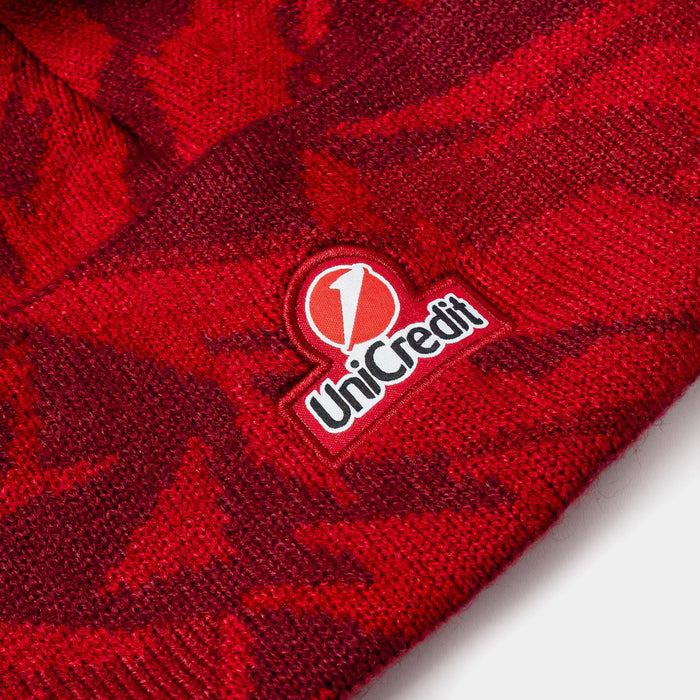 Ferrari Replica Special Edition Vegas Beanie Mens Hat (Red/Dark Red)