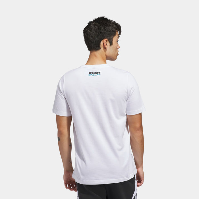 FIFA World Cup '26 Host City Dallas Graphic Mens Short Sleeve Shirt (White)