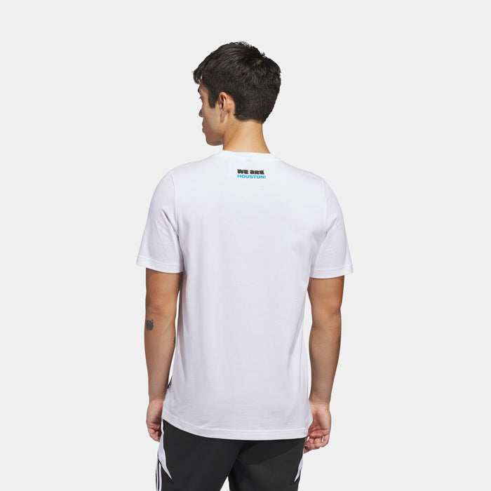FIFA World Cup '26 Host City Houston Graphic Mens Short Sleeve Shirt (White)