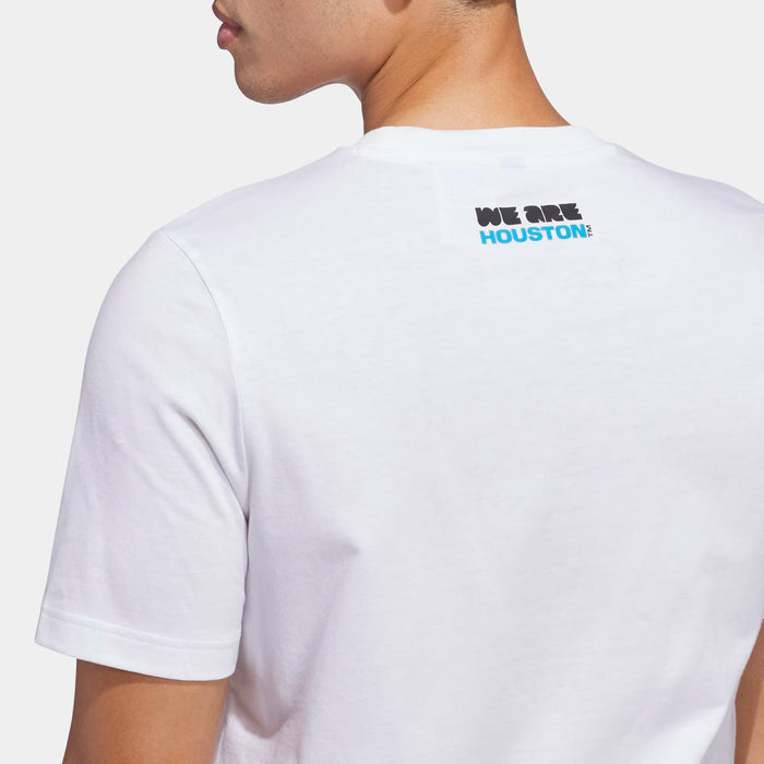 FIFA World Cup '26 Host City Houston Graphic Mens Short Sleeve Shirt (White)