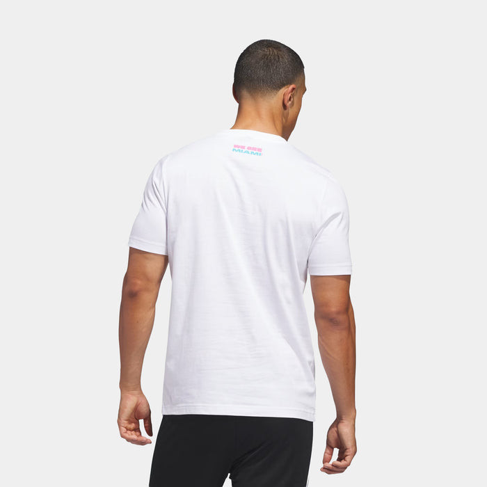 FIFA World Cup '26 Host City Miami Graphic Mens Short Sleeve Shirt (White)