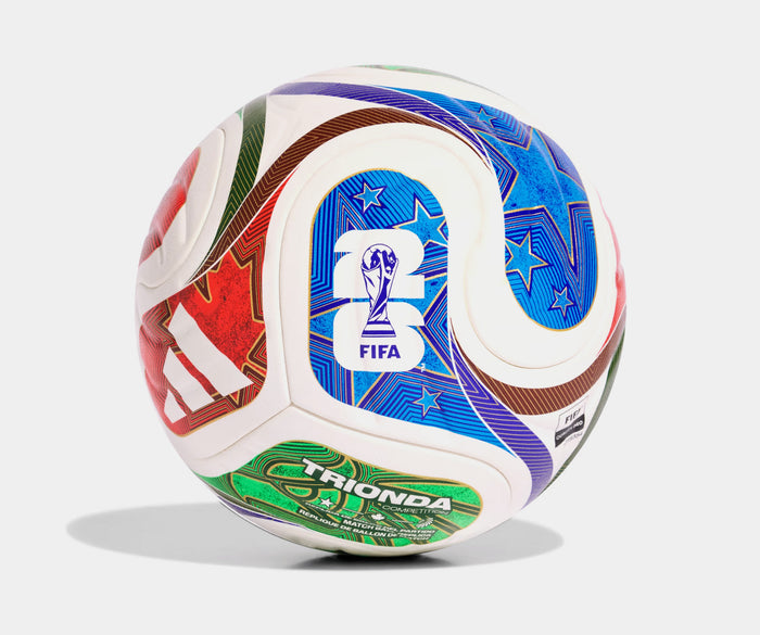 FIFA World Cup 26™ Trionda Competition Soccer Ball (White/Solar Blue/Hi-Res Red/Flash Lime)