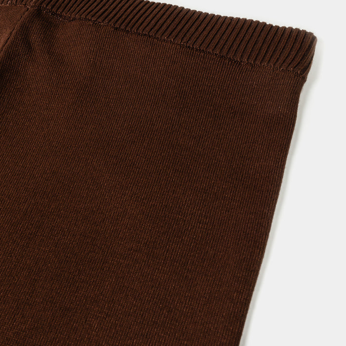 Fine Knit Bling Pants Womens Pants (Brown)