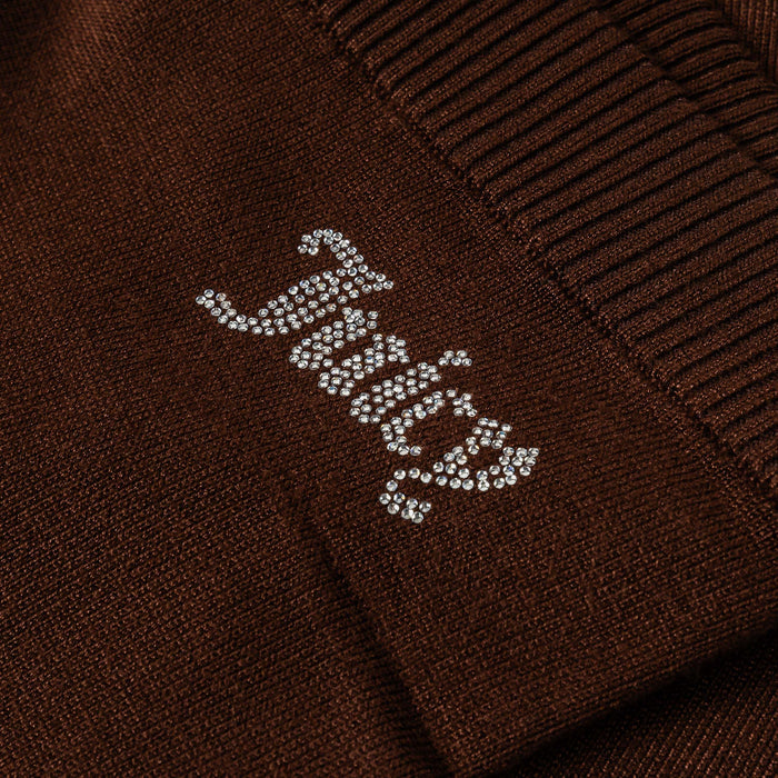 Fine Knit Bling Pants Womens Pants (Brown)