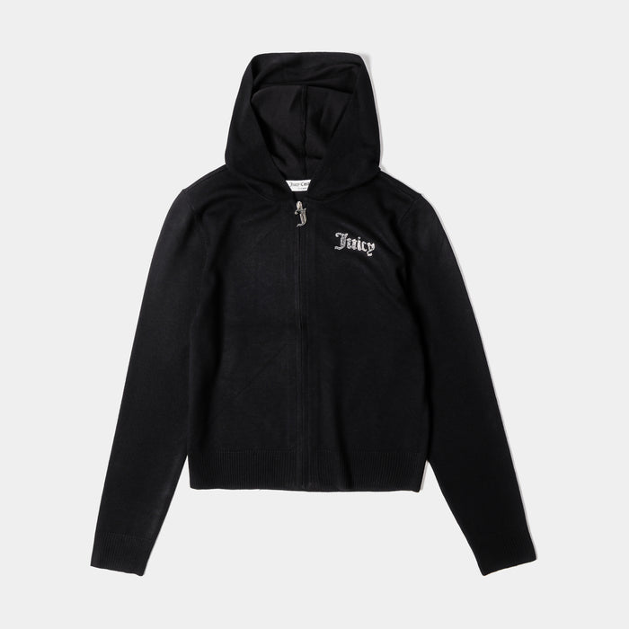 Fine Knit Bling Womens Jacket (Black)
