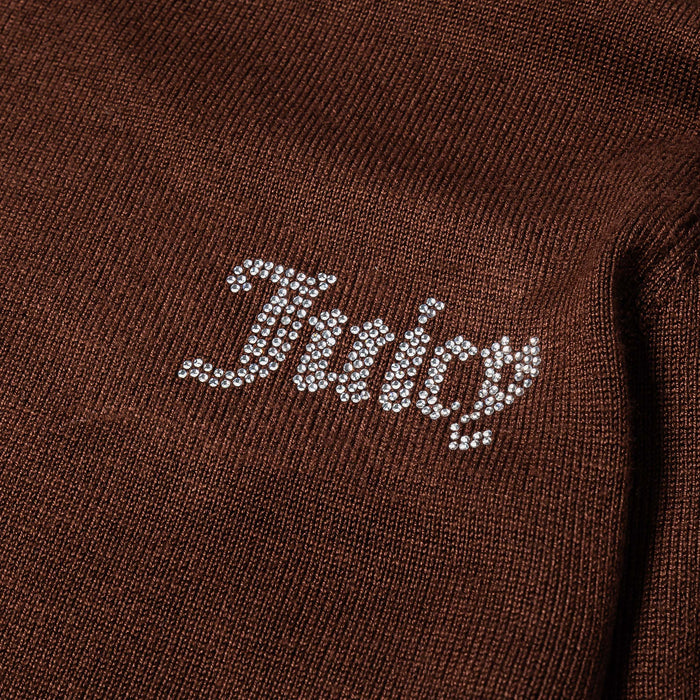 Fine Knit Bling Womens Jacket (Brown)