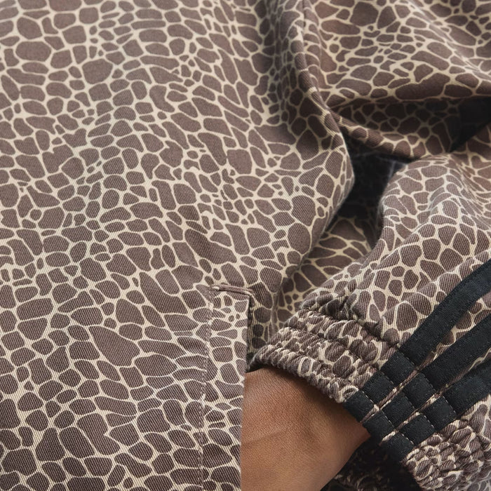Firebird Oversized All Over Print Denim Womens Jacket (Earth Strata/Stone Khaki)