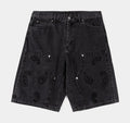 Fleir Denim Mens Shorts (Black/White)