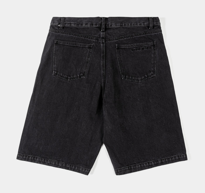Fleir Denim Mens Shorts (Black/White)