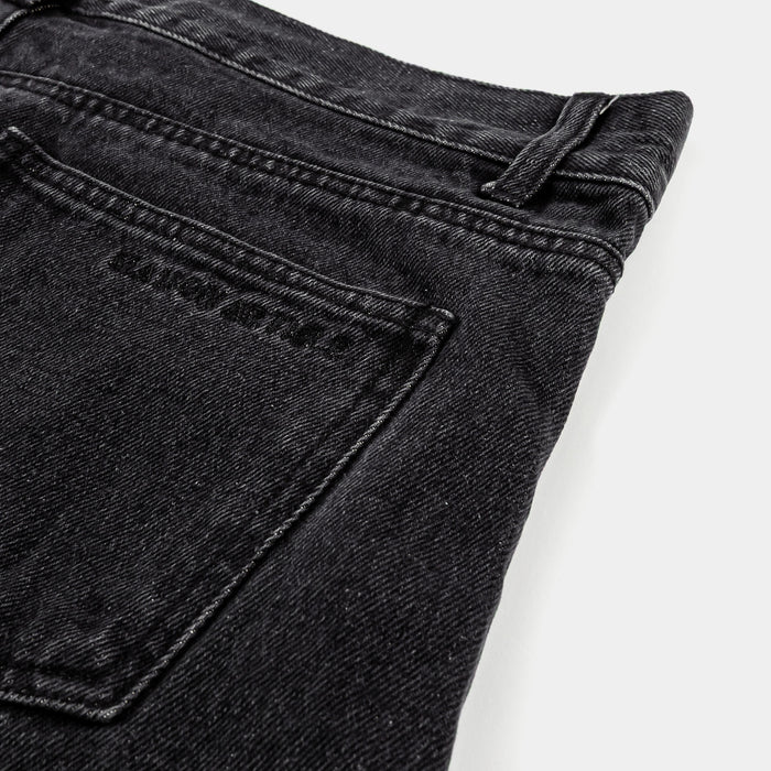 Fleir Denim Mens Shorts (Black/White)