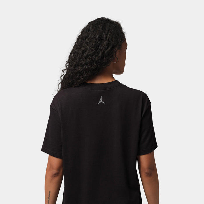 Flight Graphic Womens Short Sleeve Shirt (Dark Smoke Grey/Black)