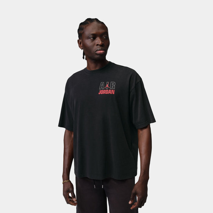 Flight Mens Short Sleeve Shirt (Black/University Red)