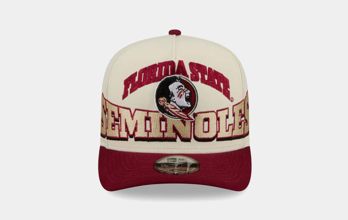 Florida State Seminoles Arched 950AF Snapback Mens Hat (White/Red)