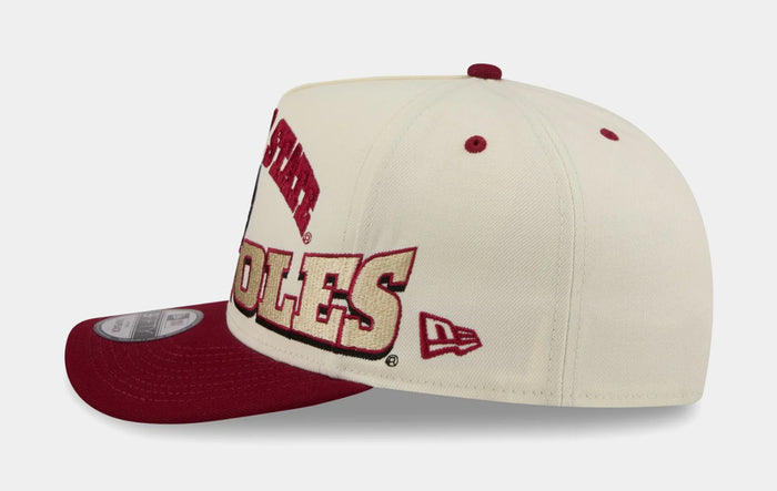 Florida State Seminoles Arched 950AF Snapback Mens Hat (White/Red)