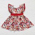 Flutter sleeve knee length Valentine's Day dress  C3-10