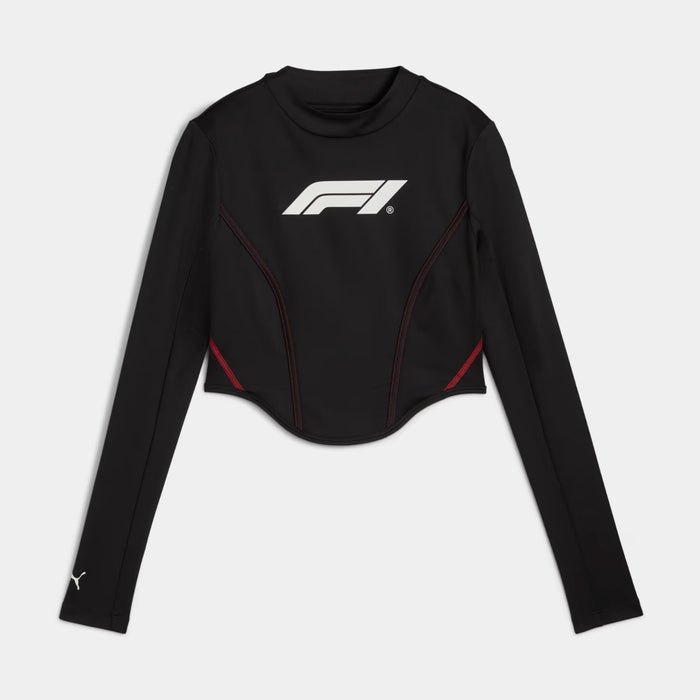 Formula 1 75 Years Corset Womens Long SLeeve Shirt (Puma Black)