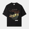 Formula 1 Vegas Car Graphic Mens Short Sleeve Shirt (Black/Red)