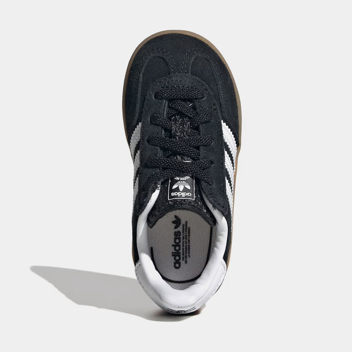 Gazelle Indoor Infant Toddler Lifestyle Shoes (Black/White/Gum)
