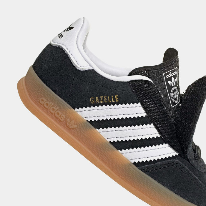 Gazelle Indoor Infant Toddler Lifestyle Shoes (Black/White/Gum)