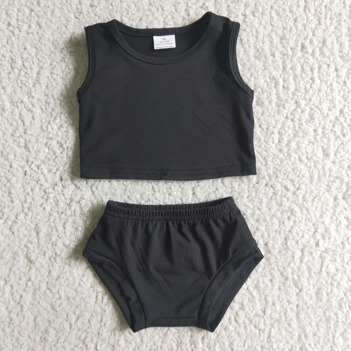 GBO0059 Web Tulle Dress Black Cotton Baby Girls Halloween 3 Pieces Bummie Set