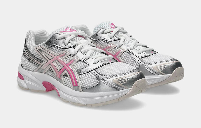 Gel 1130 Grade School Running Shoes (White/Dragon Fruit)