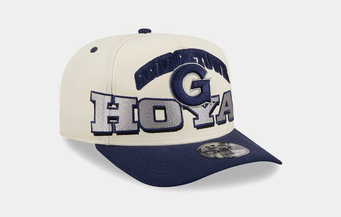 Georgetown Hoyas Arched 950AF Snapback Mens Hat (White/Navy)