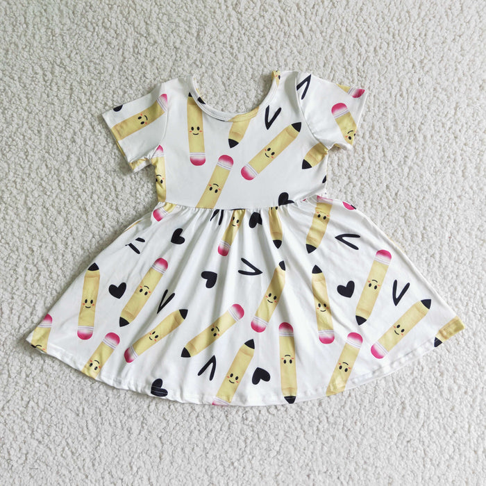 Girls back to school dress    GSD0089