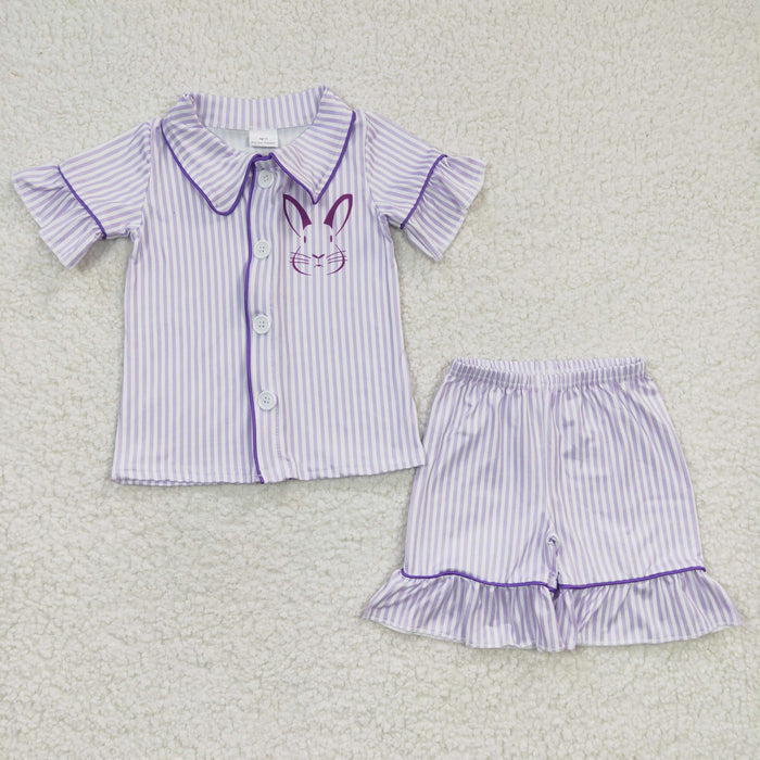 Girls bunny print Easter pajamas   GSSO0144
