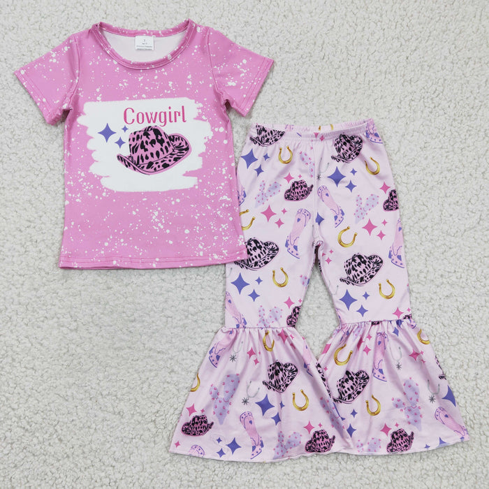 Girls cowgirl western print outfit  GSPO0349