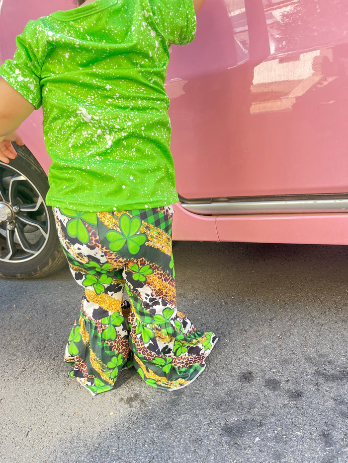 Girls lucky print St. Patrick's Day outfit  GSPO0356