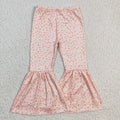 Girls orange dots print bell pants   P0055