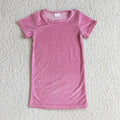 Girls  SOLID COLOR Velvet dress 	 D9-1