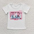 Girls western pink NOT MY RODEO print top   GT0139