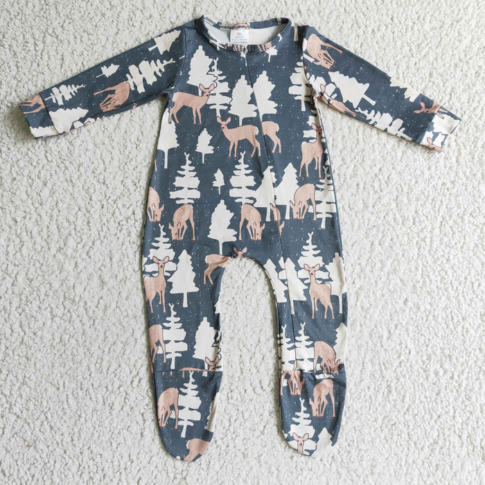Girls winter FOOTED romper    LR0222