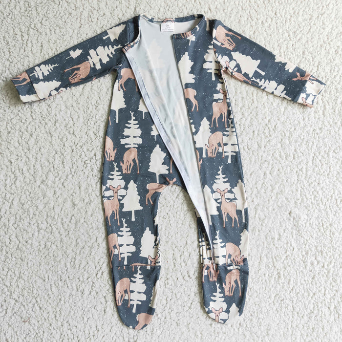 Girls winter FOOTED romper    LR0222