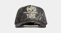 God Over You Snapback Mens Hat (Green/Cream)