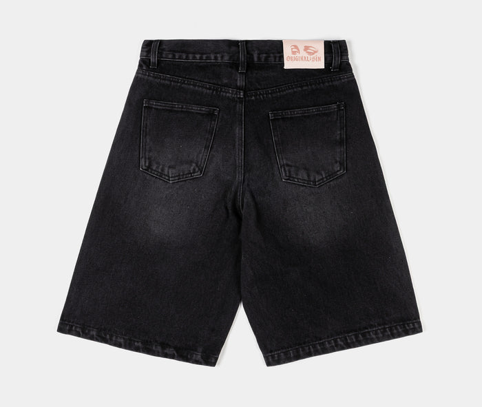 God's Favorite Denim Womens Shorts (Black/Silver)