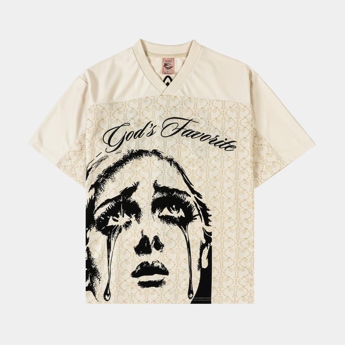 God's Favorite Mesh Womens Jersey (Cream/Black)