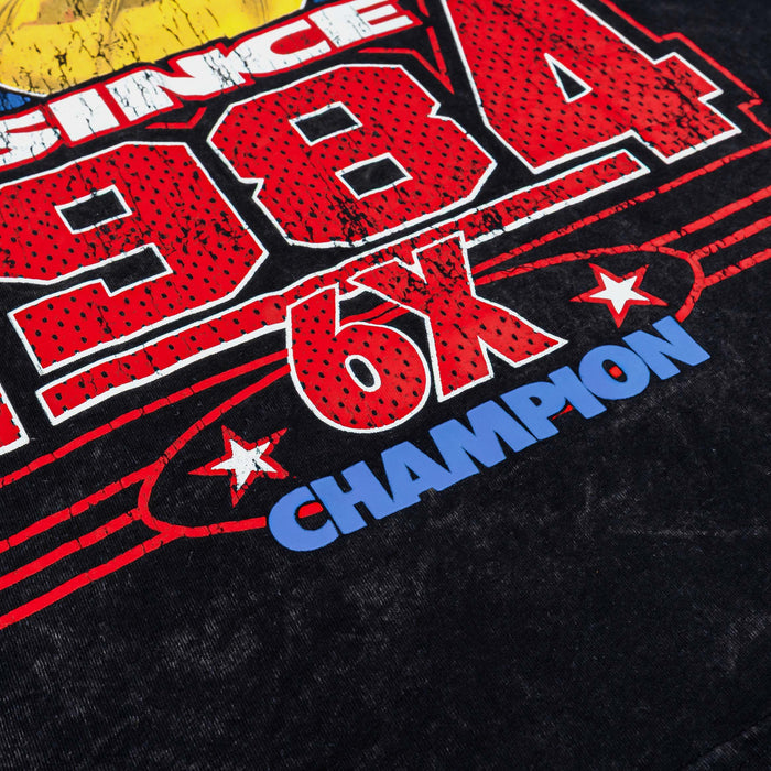 Gold 6 Times Since '84 Grade School Short Sleeve Shirt (Black)