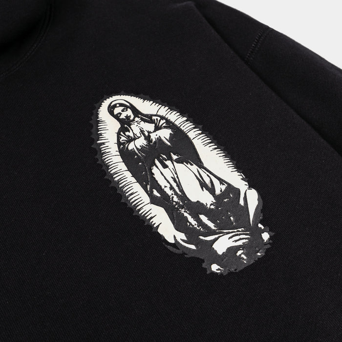 Gold Rose Guadalupe Pullover Mens Hoodie (Black/Gold)