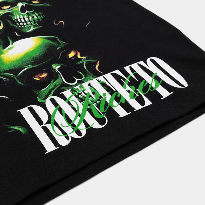 Green Skulls Men Short Sleeve Shirt (Black/Green)