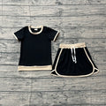 GSD3923 Preorder Back Cotton Skirts Girls Summer Clothes Set
